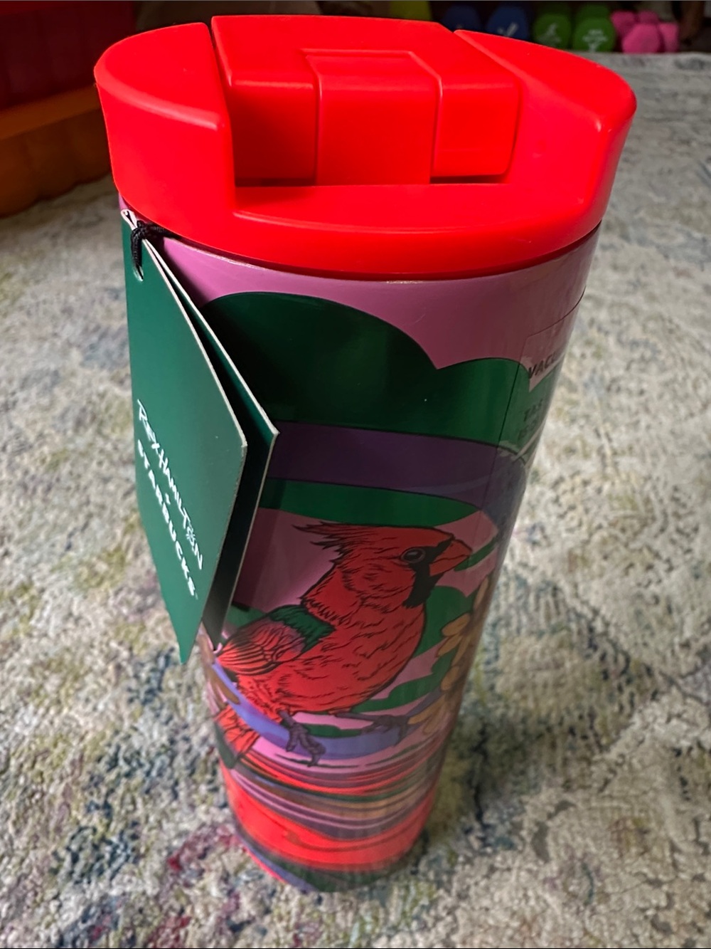 Starbucks 16oz Red Cardinal Tumbler By Artist Rex Hamilton NWT